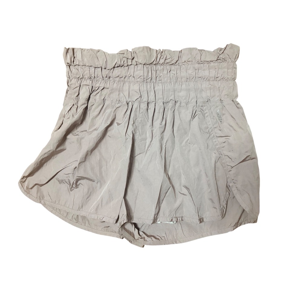 Free People Movement High Waisted Ruched Shorts activewear Lavendar large‎